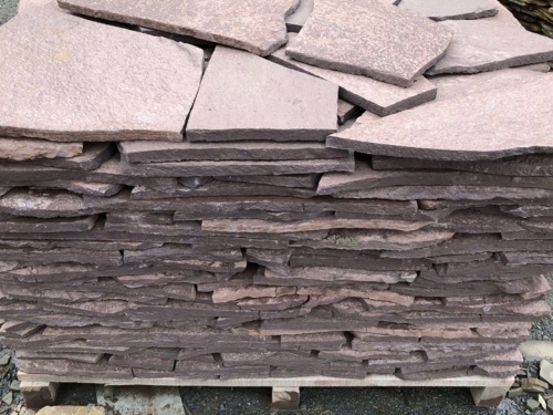 Плитняк лемезит бордовый для облицовки цоколя 20-25 мм  купить в Снежинске